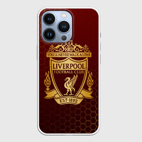 Чехол для iPhone 13 Pro с принтом LIVERPOOL в Курске,  |  | Тематика изображения на принте: lfc | liverpool | sport | ynwa | ливерпуль | лфк | спорт