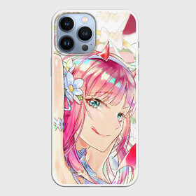 Чехол для iPhone 13 Pro Max с принтом ноль  два милая в Курске,  |  | 02 | anime | darling in the franxx | hiro | manga | zero two | аниме | ахегао | любимый во франксе | манга | милый во франксе | ноль два | хиро