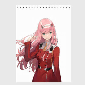 Скетчбук с принтом Darling In The Franxx в Курске, 100% бумага
 | 48 листов, плотность листов — 100 г/м2, плотность картонной обложки — 250 г/м2. Листы скреплены сверху удобной пружинной спиралью | 02 | anime | darling in the franxx | hiro | manga | zero two | аниме | ахегао | любимый во франксе | манга | милый во франксе | ноль два | хиро