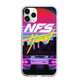 Чехол для iPhone 11 Pro Max матовый с принтом Need For Speed Heat в Курске, Силикон |  | need for speed | need for speed heat | nfs | nfs heat | outrun | retrowave | synth | synthwave