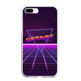 Чехол для iPhone 7Plus/8 Plus матовый с принтом SYNTHWAVE RETROWAVE в Курске, Силикон | Область печати: задняя сторона чехла, без боковых панелей | hotline miami | neon | outrun | outrun electro | retrowave | synth | synthwave | неон | хотлайн майами