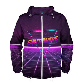 Мужская ветровка 3D с принтом SYNTHWAVE / RETROWAVE в Курске, 100% полиэстер | подол и капюшон оформлены резинкой с фиксаторами, два кармана без застежек по бокам, один потайной карман на груди | hotline miami | neon | outrun | outrun electro | retrowave | synth | synthwave | неон | хотлайн майами