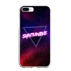 Чехол для iPhone 7Plus/8 Plus матовый с принтом SYNTHWAVE RETROWAVE в Курске, Силикон | Область печати: задняя сторона чехла, без боковых панелей | hotline miami | neon | outrun | outrun electro | retrowave | synth | synthwave | неон | хотлайн майами