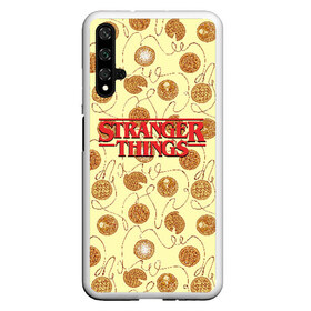 Чехол для Honor 20 с принтом Stranger Thing Pancakes в Курске, Силикон | Область печати: задняя сторона чехла, без боковых панелей | Тематика изображения на принте: beyond | eleven | hopper | jane | mike | stranger | things | wheeler | дастин | дела | джейн | загадочные | майк | одиннадцать | очень | события | странные | уилер | хендерсон | хоппер