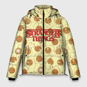 Мужская зимняя куртка 3D с принтом Stranger Thing Pancakes в Курске, верх — 100% полиэстер; подкладка — 100% полиэстер; утеплитель — 100% полиэстер | длина ниже бедра, свободный силуэт Оверсайз. Есть воротник-стойка, отстегивающийся капюшон и ветрозащитная планка. 

Боковые карманы с листочкой на кнопках и внутренний карман на молнии. | Тематика изображения на принте: beyond | eleven | hopper | jane | mike | stranger | things | wheeler | дастин | дела | джейн | загадочные | майк | одиннадцать | очень | события | странные | уилер | хендерсон | хоппер