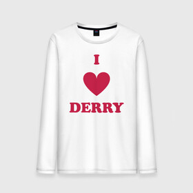 Мужской лонгслив хлопок с принтом I Love Derry в Курске, 100% хлопок |  | Тематика изображения на принте: clown | derry | it | lover | pennywise | stephen king | дерри | клоун | оно | пеннивайз | стивен кинг