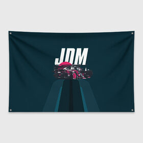 Флаг-баннер с принтом JDM в Курске, 100% полиэстер | размер 67 х 109 см, плотность ткани — 95 г/м2; по краям флага есть четыре люверса для крепления | bosozoku | bosozoku style | drag | drift | japan style | jdm | mazda | босудзоку | босузоку | дрифт