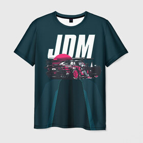 Мужская футболка 3D с принтом JDM в Курске, 100% полиэфир | прямой крой, круглый вырез горловины, длина до линии бедер | Тематика изображения на принте: bosozoku | bosozoku style | drag | drift | japan style | jdm | mazda | босудзоку | босузоку | дрифт