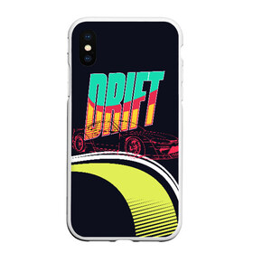 Чехол для iPhone XS Max матовый с принтом Drift Style в Курске, Силикон | Область печати: задняя сторона чехла, без боковых панелей | bosozoku | bosozoku style | drag | drift | japan style | jdm | босудзоку | босузоку | дрифт