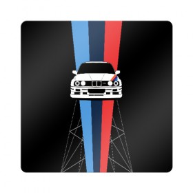 Магнит виниловый Квадрат с принтом BMW в Курске, полимерный материал с магнитным слоем | размер 9*9 см, закругленные углы | auto | bmw | bmw motorsport | im | x5 | x6 | беха | бмв | бэха