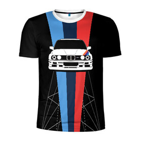 Мужская футболка 3D спортивная с принтом BMW в Курске, 100% полиэстер с улучшенными характеристиками | приталенный силуэт, круглая горловина, широкие плечи, сужается к линии бедра | auto | bmw | bmw motorsport | im | x5 | x6 | беха | бмв | бэха