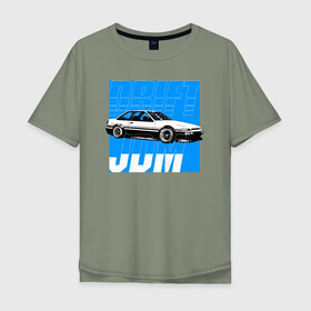 Мужская футболка хлопок Oversize с принтом Drift JDM в Курске, 100% хлопок | свободный крой, круглый ворот, “спинка” длиннее передней части | bosozoku | bosozoku style | drag | drift | japan style | jdm | босудзоку | босузоку | дрифт