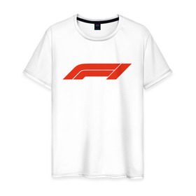 Мужская футболка хлопок с принтом Formula 1 в Курске, 100% хлопок | прямой крой, круглый вырез горловины, длина до линии бедер, слегка спущенное плечо. | f1 | formula 1 | formula1 | ф1 | формула 1 | формула1