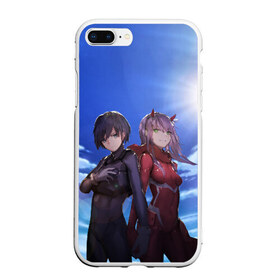 Чехол для iPhone 7Plus/8 Plus матовый с принтом Darling In The Franxx в Курске, Силикон | Область печати: задняя сторона чехла, без боковых панелей | 02 | anime | darling in the franxx | hiro | manga | zero two | аниме | ахегао | любимый во франксе | манга | милый во франксе | ноль два | хиро