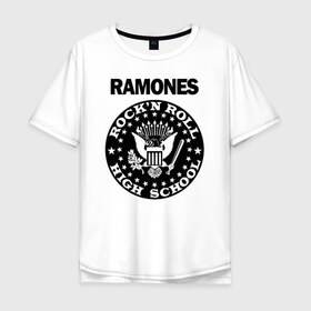 Мужская футболка хлопок Oversize с принтом Ramones в Курске, 100% хлопок | свободный крой, круглый ворот, “спинка” длиннее передней части | ramone | ramones | группа | джонни | джоуи | ди ди томми | марки | панк | поп | раманес | раманэс | рамон | рамонес | рамонэс | рамоун | рамоунз | рамоунс | рок | хард | хардрок