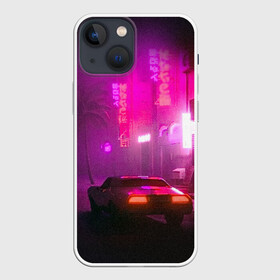 Чехол для iPhone 13 mini с принтом НЕОНОВЫЙ ГОРОД | NEON CITY в Курске,  |  | hotline miami | neon | new retro wave | outrun | outrun electro | retro | retrowave | synth | synthwave | неон | ретро | хотлайн майами