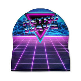 Шапка 3D с принтом SYNTHWAVE / RETROWAVE в Курске, 100% полиэстер | универсальный размер, печать по всей поверхности изделия | hotline miami | neon | new retro wave | outrun | outrun electro | retro | retrowave | synth | synthwave | неон | ретро | хотлайн майами