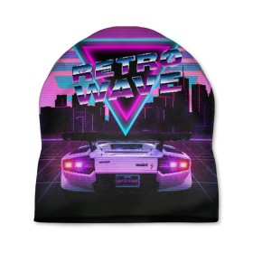 Шапка 3D с принтом RETROWAVE в Курске, 100% полиэстер | универсальный размер, печать по всей поверхности изделия | hotline miami | neon | new retro wave | outrun | outrun electro | retro | retrowave | synth | synthwave | неон | ретро | хотлайн майами