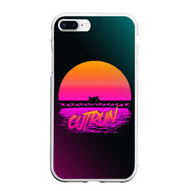 Чехол для iPhone 7Plus/8 Plus матовый с принтом OUTRUN RETROWAVE в Курске, Силикон | Область печати: задняя сторона чехла, без боковых панелей | hotline miami | neon | new retro wave | outrun | outrun electro | retro | retrowave | synth | synthwave | неон | ретро | хотлайн майами