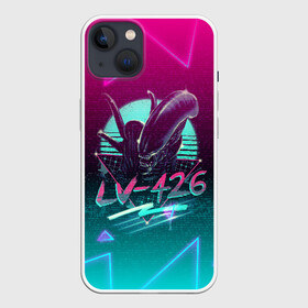 Чехол для iPhone 13 с принтом НЕОНОВЫЙ ЧУЖОЙ в Курске,  |  | alien | hotline miami | neon | new retro wave | outrun | outrun electro | retro | retrowave | synth | synthwave | неон | ретро | хищник | хотлайн майами | чужой