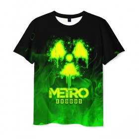 Мужская футболка 3D с принтом METRO EXODUS в Курске, 100% полиэфир | прямой крой, круглый вырез горловины, длина до линии бедер | 