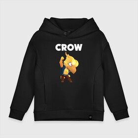 Детское худи Oversize хлопок с принтом BRAWL STARS CROW PHOENIX в Курске, френч-терри — 70% хлопок, 30% полиэстер. Мягкий теплый начес внутри —100% хлопок | боковые карманы, эластичные манжеты и нижняя кромка, капюшон на магнитной кнопке | Тематика изображения на принте: android | brawl stars | colt | crow | games | leon | penny | poco. | shelly | spike | wanted | брав | бравл старс | звезды | игры | мобильные игры | старс