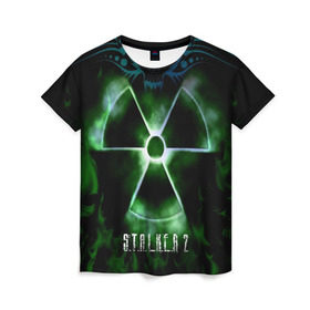 Женская футболка 3D с принтом Stalker. в Курске, 100% полиэфир ( синтетическое хлопкоподобное полотно) | прямой крой, круглый вырез горловины, длина до линии бедер | game | stalker | игра | сталкер | стлкр