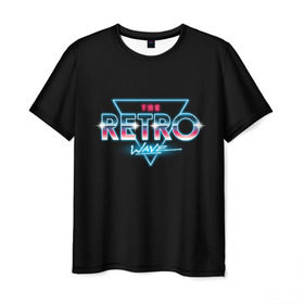 Мужская футболка 3D с принтом The Retro Wave в Курске, 100% полиэфир | прямой крой, круглый вырез горловины, длина до линии бедер | Тематика изображения на принте: 80 | cyber | game | hotline | hotlinemiami | maiami | music | outrun | retro | retrowave | synth | synthwave | игра | кибер | ретро