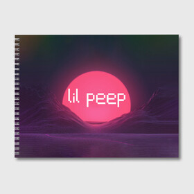 Альбом для рисования с принтом lil peep(Logo) в Курске, 100% бумага
 | матовая бумага, плотность 200 мг. | Тематика изображения на принте: cry baby | lil peep | logo | rap | заход солнца | знаменитости. эмо | известный исполнитель | неон | пип | редактируемое лого | реп | розоватый оттенок | рок | рэп | яркий фон