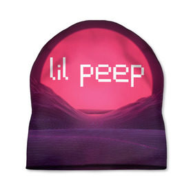 Шапка 3D с принтом lil peep(Logo) в Курске, 100% полиэстер | универсальный размер, печать по всей поверхности изделия | cry baby | lil peep | logo | rap | заход солнца | знаменитости. эмо | известный исполнитель | неон | пип | редактируемое лого | реп | розоватый оттенок | рок | рэп | яркий фон