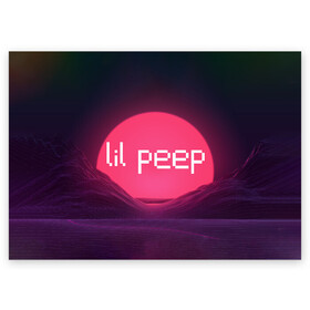 Поздравительная открытка с принтом lil peep(Logo) в Курске, 100% бумага | плотность бумаги 280 г/м2, матовая, на обратной стороне линовка и место для марки
 | cry baby | lil peep | logo | rap | заход солнца | знаменитости. эмо | известный исполнитель | неон | пип | редактируемое лого | реп | розоватый оттенок | рок | рэп | яркий фон