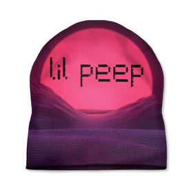 Шапка 3D с принтом lil peep(Black Logo) в Курске, 100% полиэстер | универсальный размер, печать по всей поверхности изделия | cry baby | lil peep | logo | rap | заход солнца | знаменитости. эмо | известный исполнитель | неон | пип | редактируемое лого | реп | розоватый оттенок | рок | рэп | яркий фон