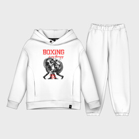 Детский костюм хлопок Oversize с принтом Boxing is my therapy в Курске,  |  | boxing | mike tyson | my therapy | бокс | майк тайсон