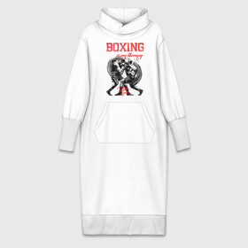 Платье удлиненное хлопок с принтом Boxing is my therapy в Курске,  |  | boxing | mike tyson | my therapy | бокс | майк тайсон