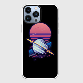 Чехол для iPhone 13 Pro Max с принтом Retro Planet в Курске,  |  | 80 | cyber | earth | game | hotline | maiami | music | outrun | planet | retro | retrowave | space | synth | synthwave | земля | игра | кибер | космос | планета | планеты | ретро