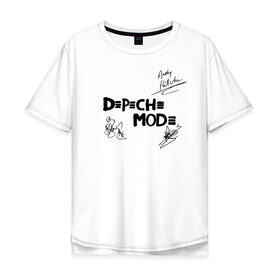 Мужская футболка хлопок Oversize с принтом Depeche Mode в Курске, 100% хлопок | свободный крой, круглый ворот, “спинка” длиннее передней части | depeche mode | альтернативный | вестник моды | депеш мод | депешмод | дэйв гаан | индастриал | мартин гор | музыка | новая волна | роза | рок | синти поп | электроник | энди флетчер