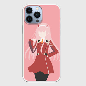 Чехол для iPhone 13 Pro Max с принтом ноль два минимал в Курске,  |  | 02 | anime | darling in the franxx | hiro | manga | zero two | аниме | ахегао | любимый во франксе | манга | милый во франксе | ноль два | хиро