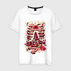 Мужская футболка хлопок с принтом Anatomy park в Курске, 100% хлопок | прямой крой, круглый вырез горловины, длина до линии бедер, слегка спущенное плечо. | anatomy park | vdgerir | скелет
