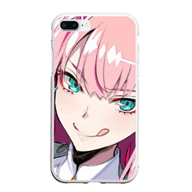 Чехол для iPhone 7Plus/8 Plus матовый с принтом Darling In The Franxx в Курске, Силикон | Область печати: задняя сторона чехла, без боковых панелей | 02 | anime | darling in the franxx | hiro | manga | zero two | аниме | ахегао | любимый во франксе | манга | милый во франксе | ноль два | хиро