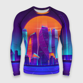 Мужской рашгард 3D с принтом НЕОНОВЫЙ ГОРОД в Курске,  |  | galaxy | geometry | hotline miami | neon | new retro wave | outrun | outrun electro | retro | retrowave | space | synth | synthwave | геометрия | космос | неон | ретро | фигуры | хотлайн майами