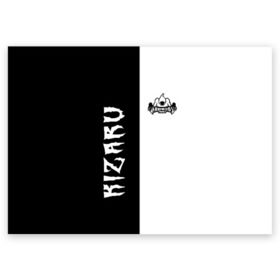 Поздравительная открытка с принтом KIZARU в Курске, 100% бумага | плотность бумаги 280 г/м2, матовая, на обратной стороне линовка и место для марки
 | Тематика изображения на принте: family | haunted | karmageddon | karmagedon | kizaru | кармагеддон | кармагедон | кизару | фэмили | хаунтед
