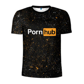 Мужская футболка 3D спортивная с принтом PornHub в Курске, 100% полиэстер с улучшенными характеристиками | приталенный силуэт, круглая горловина, широкие плечи, сужается к линии бедра | hub | хаб