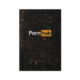 Обложка для паспорта матовая кожа с принтом PornHub в Курске, натуральная матовая кожа | размер 19,3 х 13,7 см; прозрачные пластиковые крепления | hub | хаб