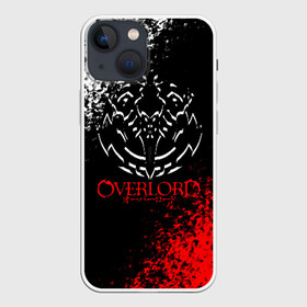 Чехол для iPhone 13 mini с принтом Оверлорд лого краснобелый в Курске,  |  | overlord | аниме | гранж | лого | логотип | оверлорд | сериал | текстура