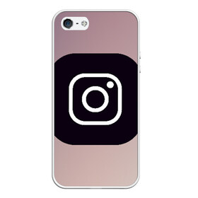 Чехол для iPhone 5/5S матовый с принтом instagram(logo and background) в Курске, Силикон | Область печати: задняя сторона чехла, без боковых панелей | Тематика изображения на принте: instagram | logo | инстаграм | лого | мягкие цвета | приложение | простая картинка | фотоаппарат | черная картинка | черный | черный значок | черный цвет