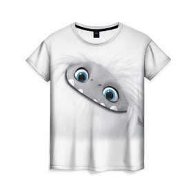 Женская футболка 3D с принтом ABOMINABLE (Эверест) в Курске, 100% полиэфир ( синтетическое хлопкоподобное полотно) | прямой крой, круглый вырез горловины, длина до линии бедер | abominable | детям | для детей | ети | йети | лу | мультфильм | отвратительный | чудовище | эверест