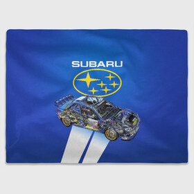 Плед 3D с принтом Subaru в Курске, 100% полиэстер | закругленные углы, все края обработаны. Ткань не мнется и не растягивается | sti | subaru | subaru impreza | subaru impreza wrx sti | subaru sti | субару | субару импреза