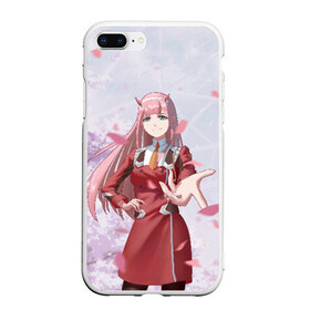 Чехол для iPhone 7Plus/8 Plus матовый с принтом Darling In The Franxx в Курске, Силикон | Область печати: задняя сторона чехла, без боковых панелей | 02 | anime | darling in the franxx | hiro | manga | zero two | аниме | ахегао | любимый во франксе | манга | милый во франксе | ноль два | хиро