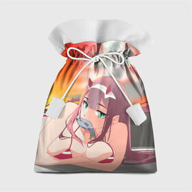 Подарочный 3D мешок с принтом Darling In The Franxx в Курске, 100% полиэстер | Размер: 29*39 см | 02 | anime | darling in the franxx | hiro | manga | zero two | аниме | ахегао | любимый во франксе | манга | милый во франксе | ноль два | хиро