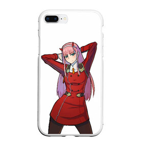 Чехол для iPhone 7Plus/8 Plus матовый с принтом Darling In The Franxx в Курске, Силикон | Область печати: задняя сторона чехла, без боковых панелей | Тематика изображения на принте: 